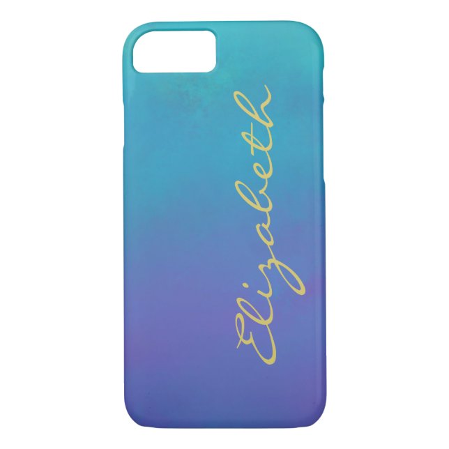 Dreamy Blues Abstract Design Personalised Case-Mate iPhone Case (Back)