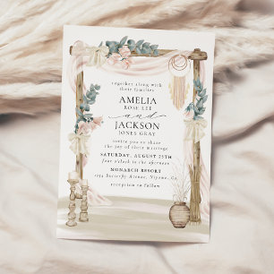 Dreamy Bohemian Beach Wedding Invitation