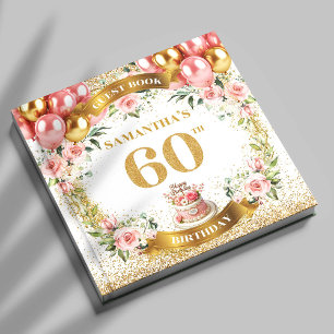 Dreamy Boho 60th Birthday Guest Book Bloom Design