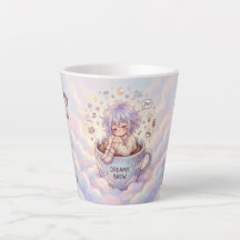 Dreamy Brew Mug – Cute Anime Girl Sleeping in Coff