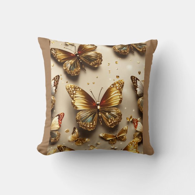Dreamy Butterflies Throw Pillow (Front)