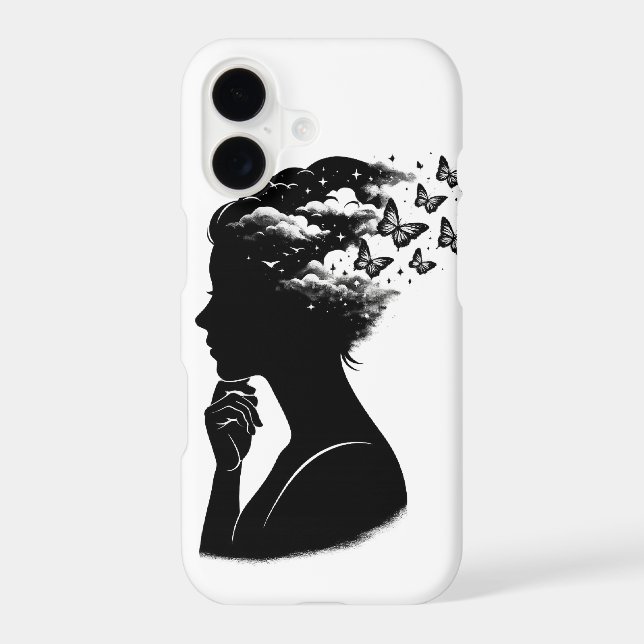 Dreamy Butterfly Cloud Silhouette Phone Case (Back)