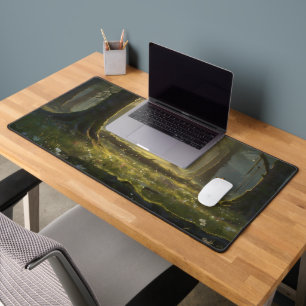 Dreamy Butterfly Meadow Desk Mat Fantasy Nature