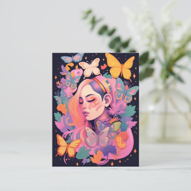 Dreamy Butterfly Postcard (Standing Front)