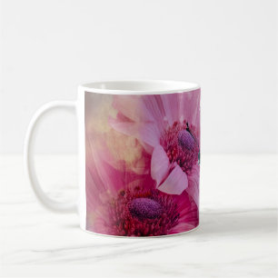 Dreamy Butterfly with Pink Flowers Coffee Mug