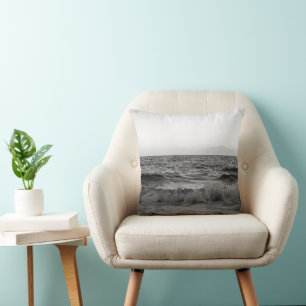 Dreamy Capri Ocean Sunset View 2 -BW Cushion