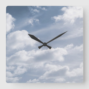 Dreamy Caribbean Clouds 12 Square Wall Clock