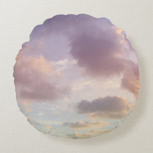 Dreamy Caribbean Clouds 8 - Unicorn Colours Round Cushion