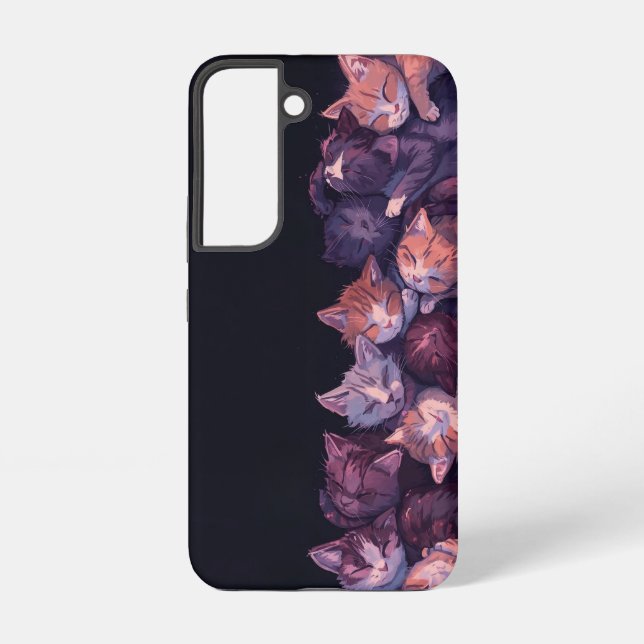 Dreamy Cat Nap – Wholesome Kitten Illustration Samsung Galaxy S22 Case (Back)