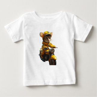 Dreamy Cat Riding a Bike Baby T-Shirt