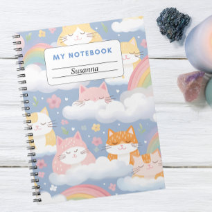 Dreamy Cats in the Clouds Notebook