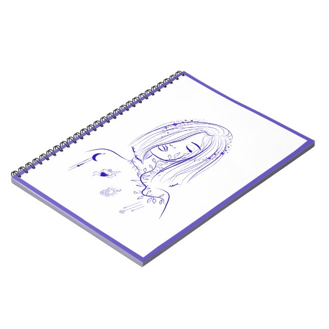 Dreamy Celestial Feminine  Notebook (Left Side)
