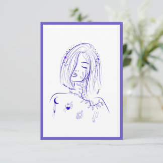Dreamy Celestial Feminine Thank You Card