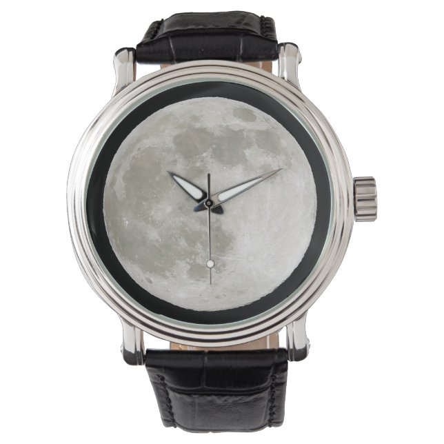 Dreamy Celestial Lunar Full Moon Fantasy Night Sky Watch (Front)
