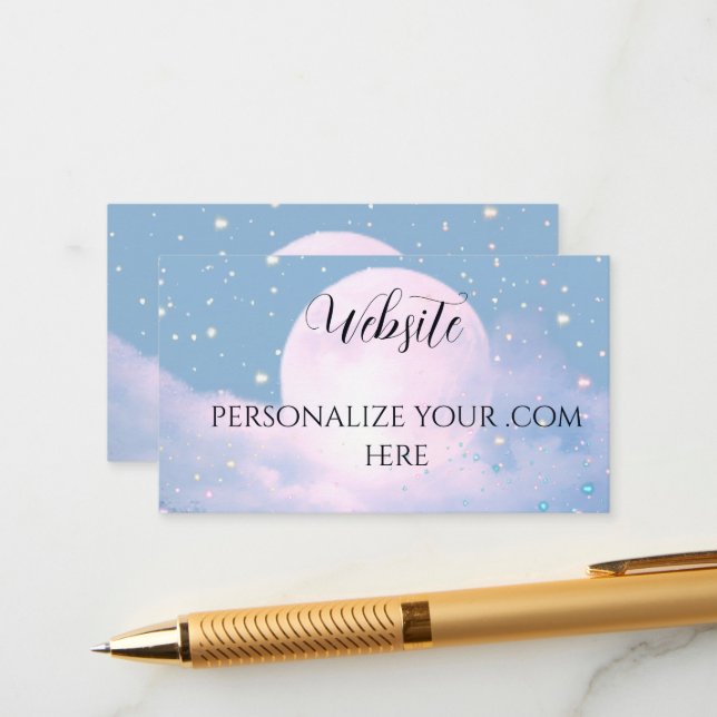 Dreamy celestial wedding bathed in moonlight enclosure card (Front/Back In Situ)
