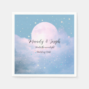 Dreamy celestial wedding bathed in moonlight napkin