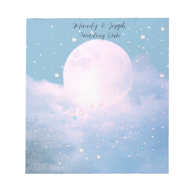 Dreamy celestial wedding bathed in moonlight notepad (Front)