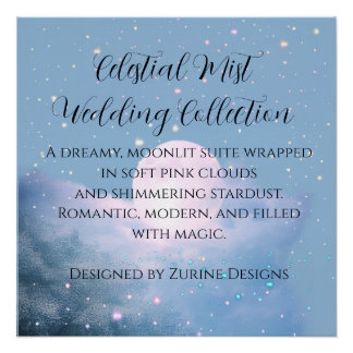 Dreamy celestial wedding bathed in moonlight poster