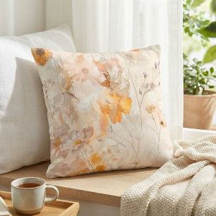 Dreamy Chic Watercolor Meadow Cushion