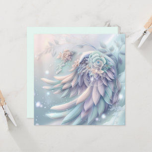 Dreamy Christmas Angel Wings Greeting Card