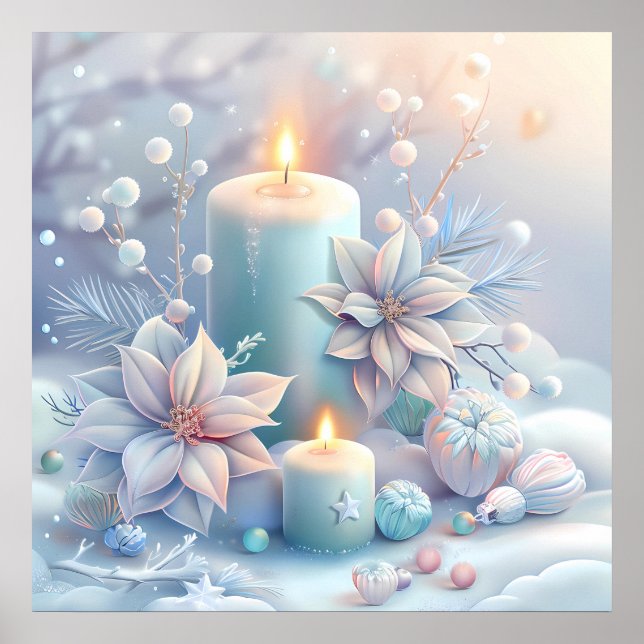 Dreamy Christmas Candles Poster (Front)