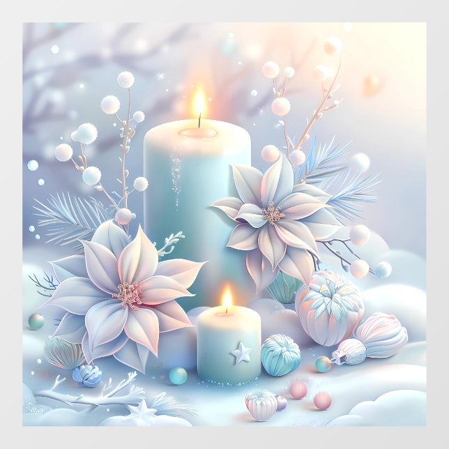 Dreamy Christmas Candles Window Cling (Sheet)