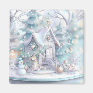 Dreamy Christmas Gingerbread House Magnet