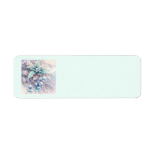 Dreamy Christmas Holly Address Labels