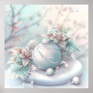 Dreamy Christmas Ornament Poster