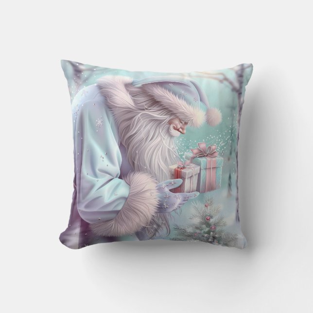 Dreamy Christmas Santa Throw Pillow (Front)
