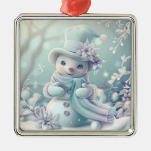 Dreamy Christmas Snowman Ornament