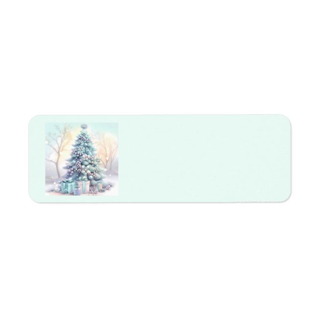 Dreamy Christmas Tree Address Labels (Front)