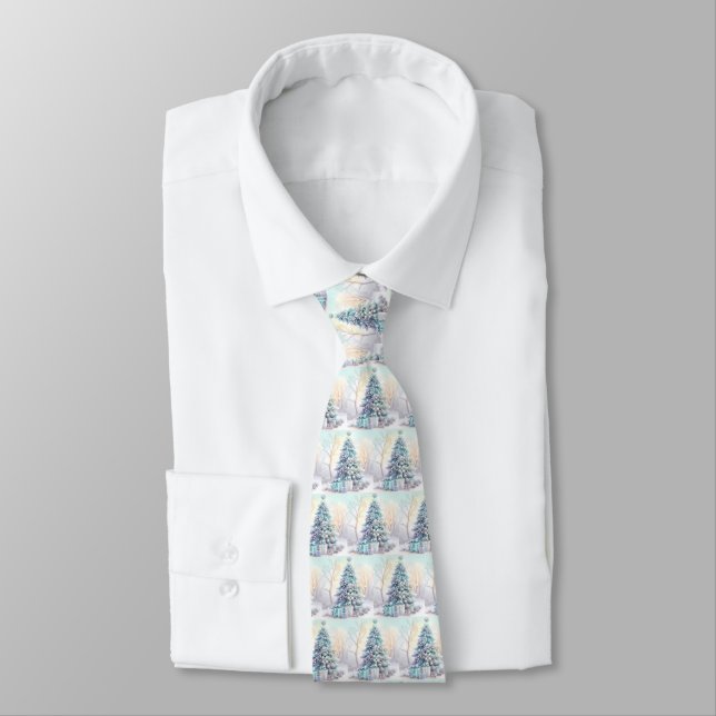 Dreamy Christmas Tree Neck Tie (Tied)