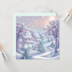 Dreamy Christmas Village Greeting Card