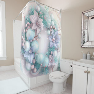 Dreamy Christmas Wreath Shower Curtain