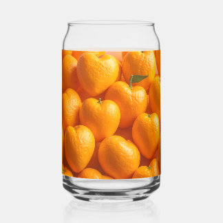 Dreamy Citrus Heart Can Glass