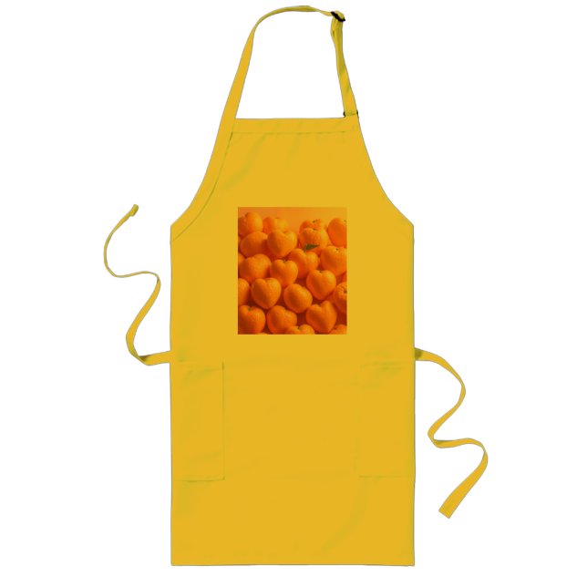 Dreamy Citrus Heart Long Apron (Front)