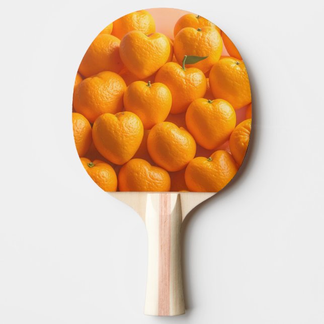 Dreamy Citrus Heart Ping Pong Paddle (Front)