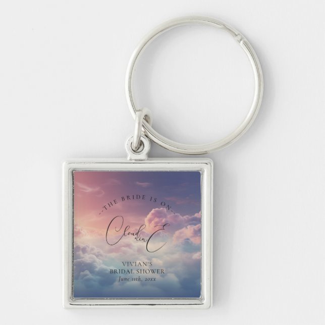 Dreamy Cloud 9 bridal Key Ring (Front)