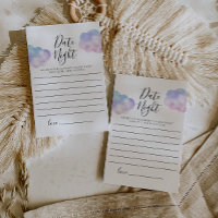 Dreamy Cloud Bridal Shower Date Night Card