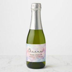 Dreamy Cloud Nine Bridal Shower Sparkling Wine Label