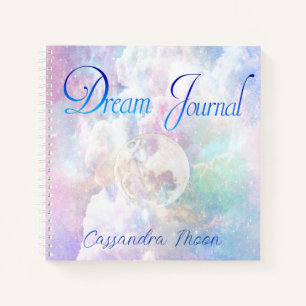 Dreamy Clouds and Stars Dream Journal Personalised