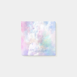 Dreamy Clouds and Stars Personalised  Post-it Notes
