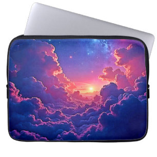 Dreamy Clouds: Celestial Sunset Magic Art Laptop Sleeve