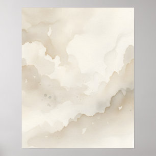 Dreamy Clouds Neutral Bathroom Wall Art