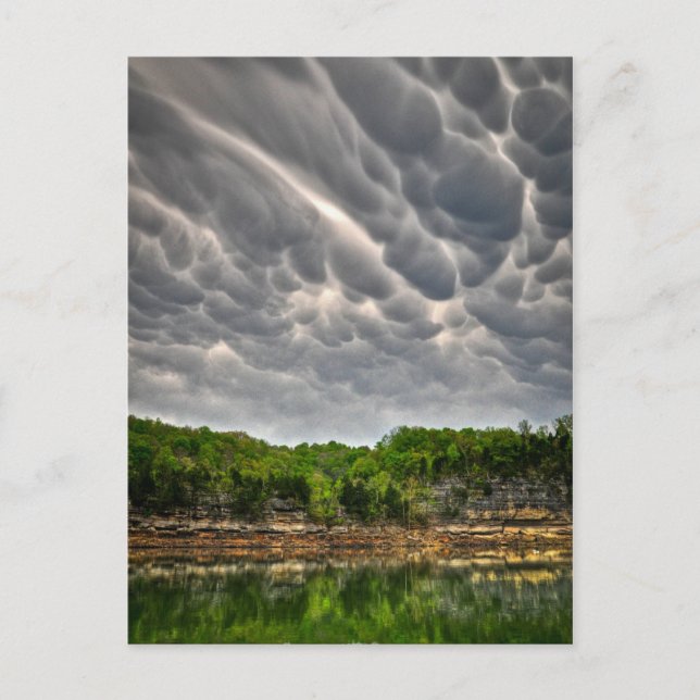 Dreamy Clouds Over Centre Hill Lake Postcard (Front)