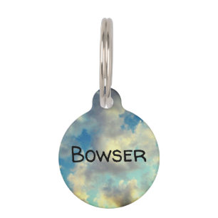 Dreamy Clouds Personalised Pet Tag