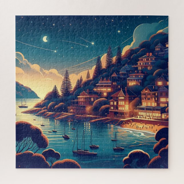 Dreamy Coastal Night Jigsaw Puzzle (Vertical)