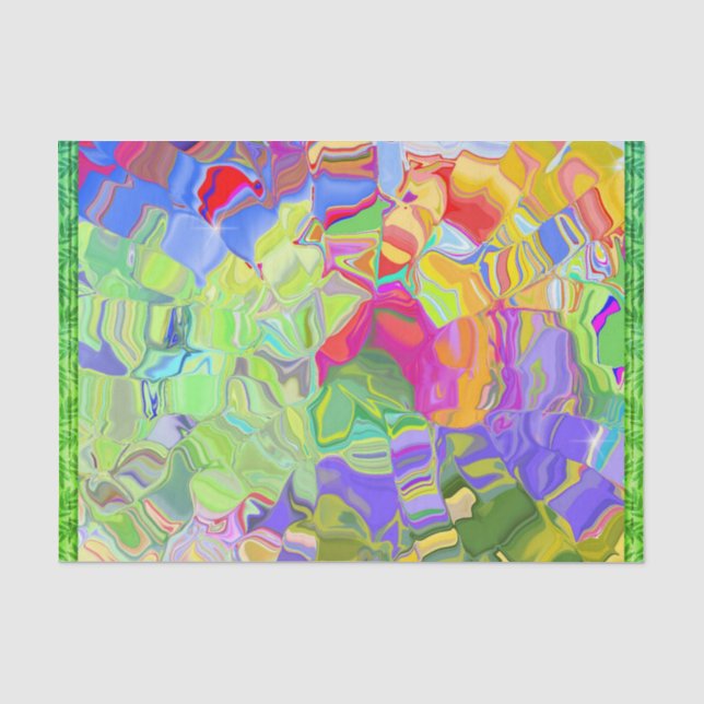 Dreamy Colorful Abstract Tissue Paper (Front)