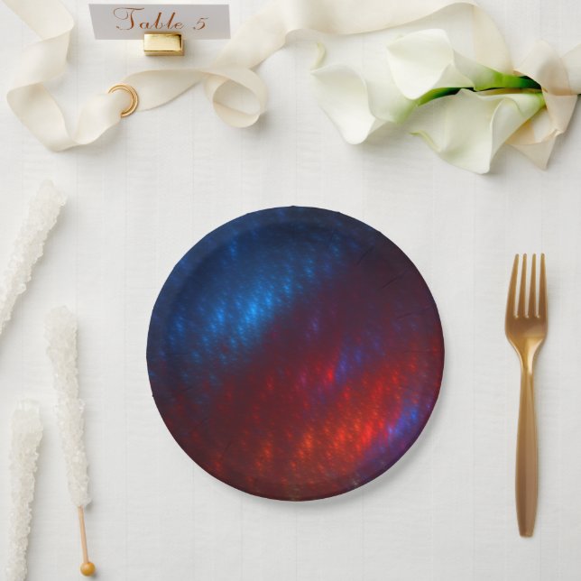 Dreamy Cosmic Nebula  Paper Plate (Wedding)